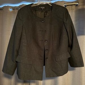 Beautiful iridescent grayish blue w/shimmering light blue Woman's 2 Piece Suit